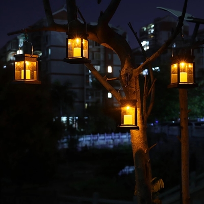 Flameless ηλιακές ελαφριές υπαίθριες αδιάβροχες οδηγήσεις κεριών κήπων κρεμώντας