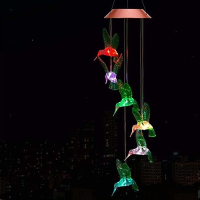 Οδηγήσεων πολυ χρώματος RGB ηλιακή διακόσμηση διακοπών κτύπων αέρα κολιβρίων δώρων ελαφριά