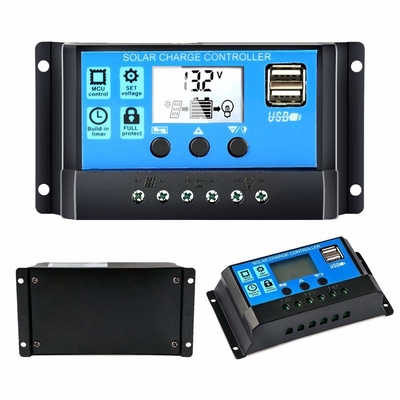 Ηλιακός ρυθμιστής ελεγκτών επίδειξης LCD 12V/24V 60A 50A 40A 30A 20A 10A PWM USB 5V